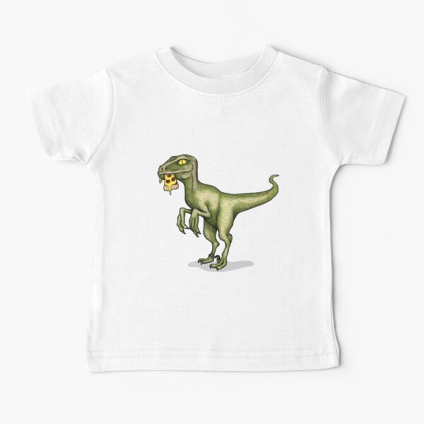 Raptor eating pizza Baby T-Shirt