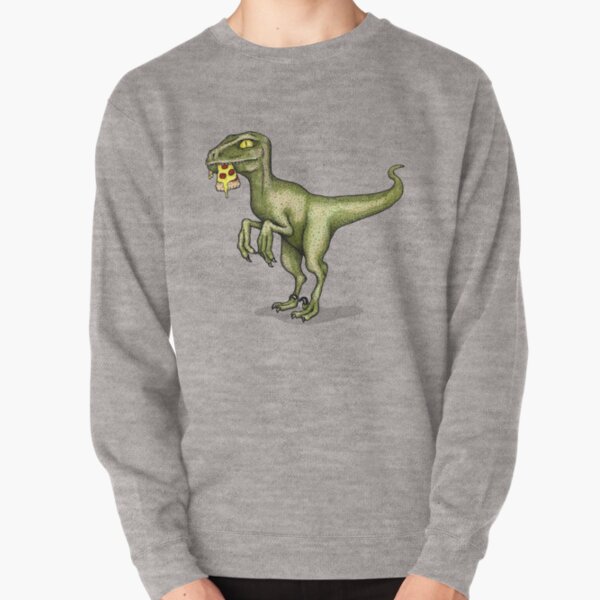 Item preview, Raptor dinosaur eating pizza slice designed and sold by agrapedesign.