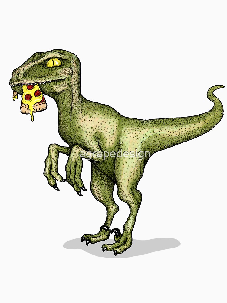 Raptor eating pizza by agrapedesign