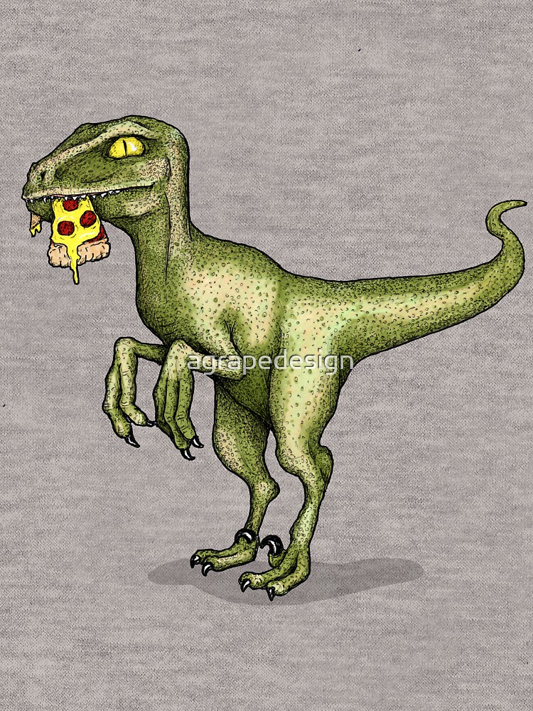 Raptor eating pizza by agrapedesign
