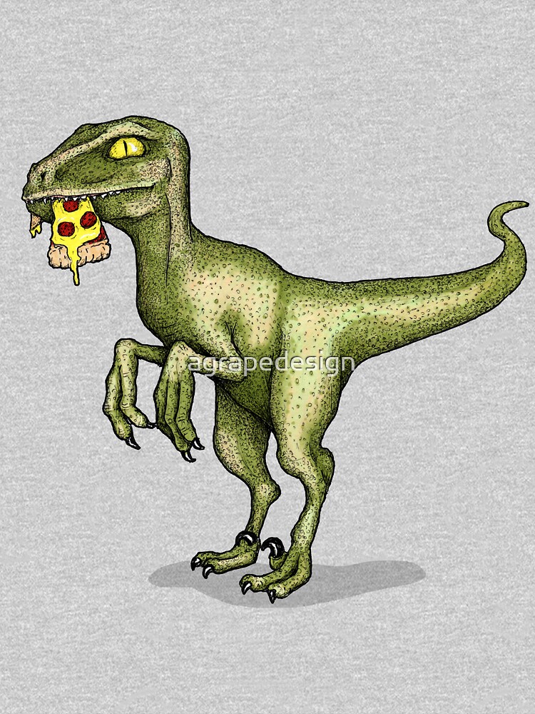 Raptor eating pizza by agrapedesign
