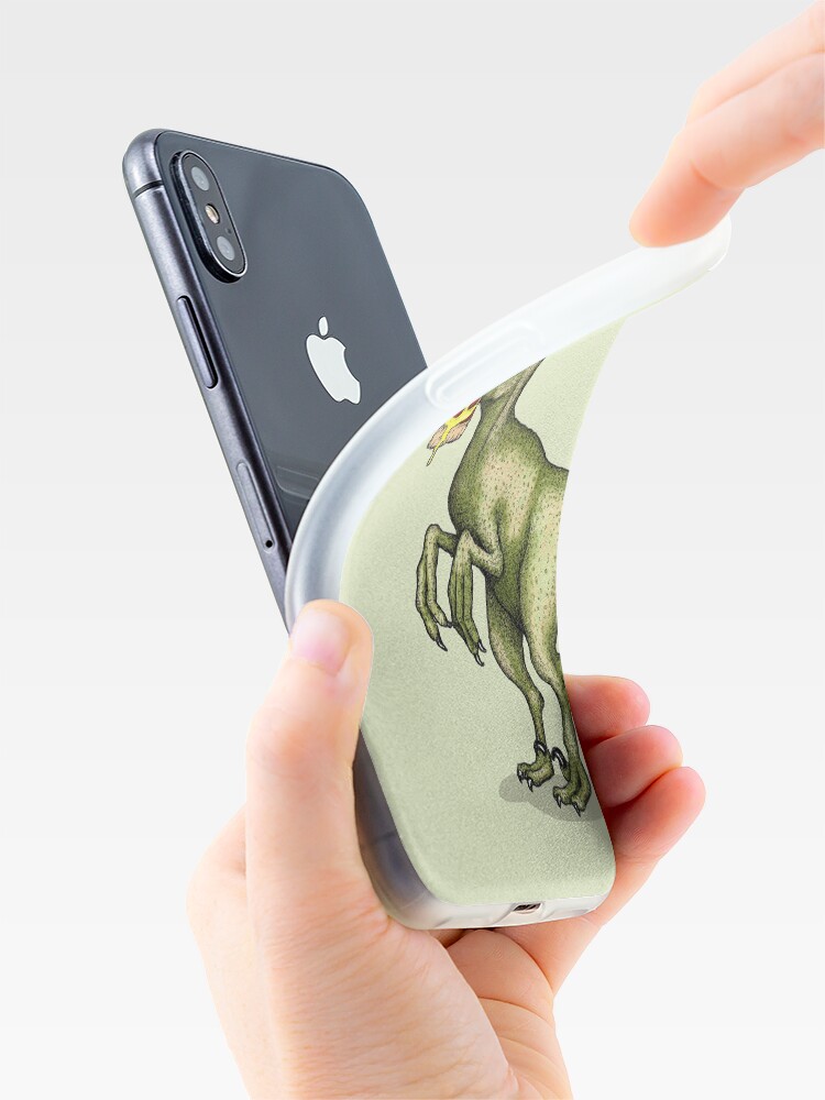 Alternate view of Raptor eating pizza iPhone Case & Cover