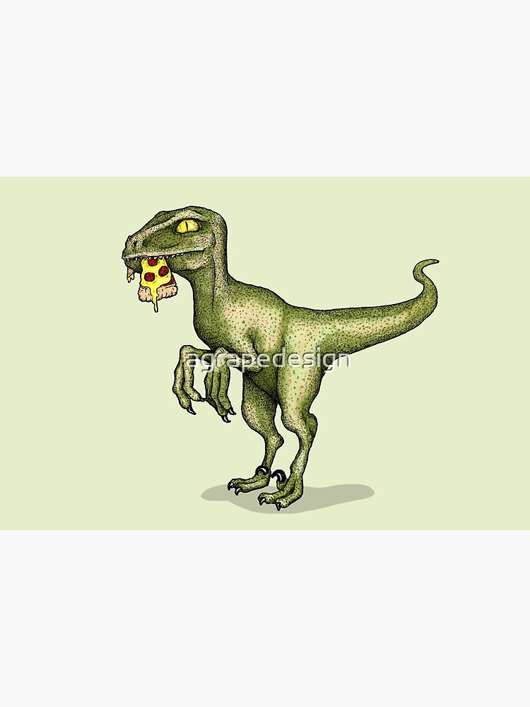 Raptor eating pizza by agrapedesign