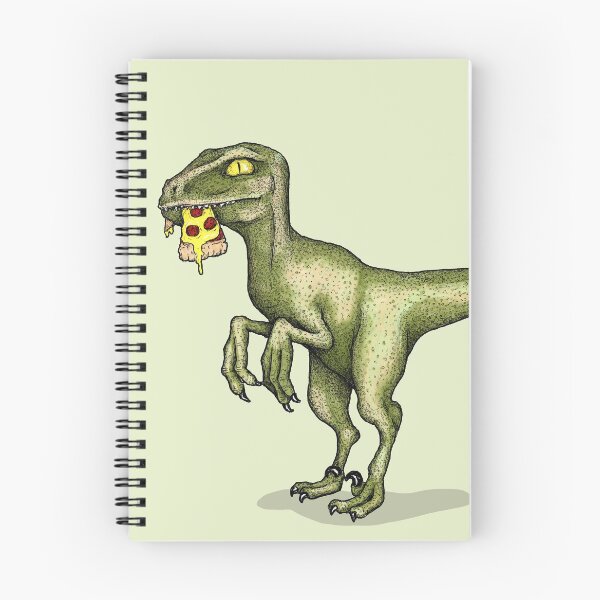 Item preview, Raptor dinosaur eating pizza slice designed and sold by agrapedesign.