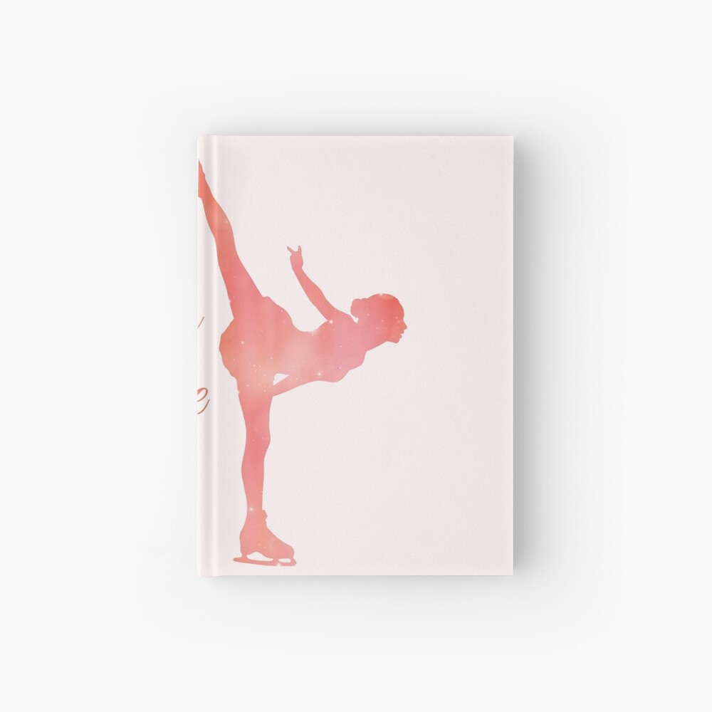 Figure skating - Ice skating girl - pink arabesque pose - ice