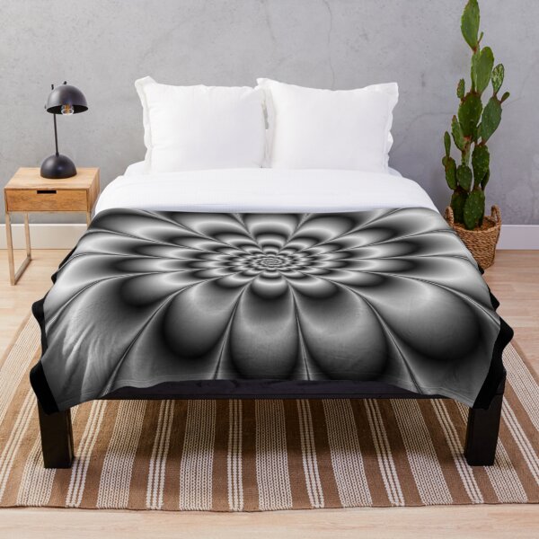 Artikelvorschau, Spiral Rosette in Schwarz und Weiß entworfen und verkauft von EyeBogglers.