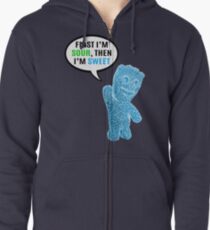 First I'm Sour, Then I'm Sweet Quote Zipped Hoodie