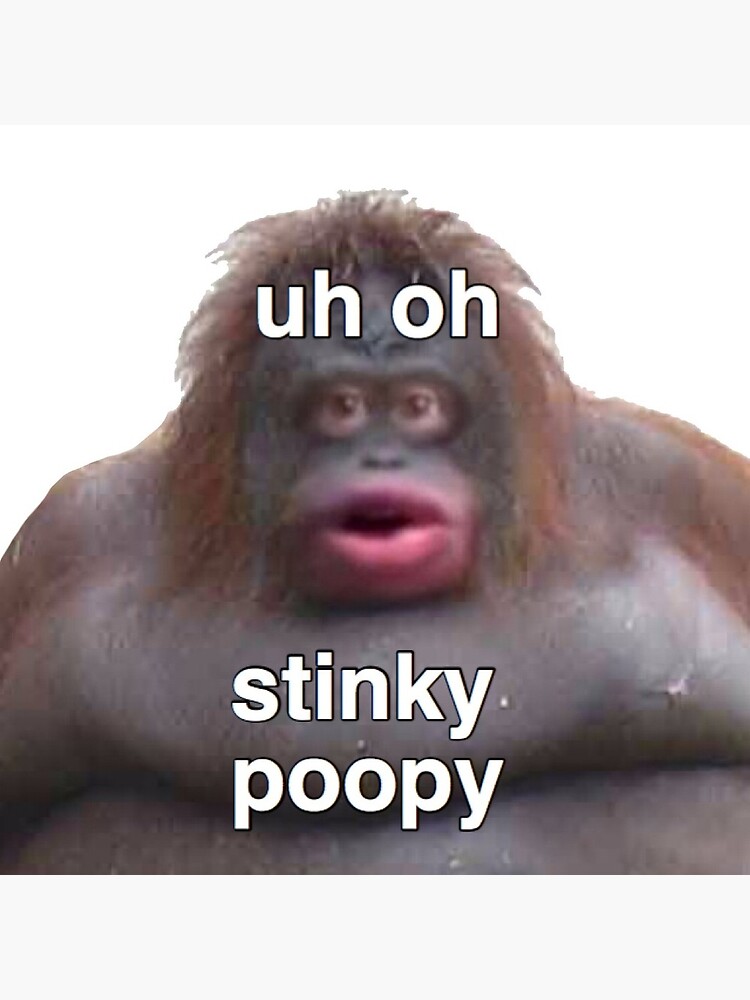 Uh Oh Stinky Poop Greeting Card By Calllieann Redbubble