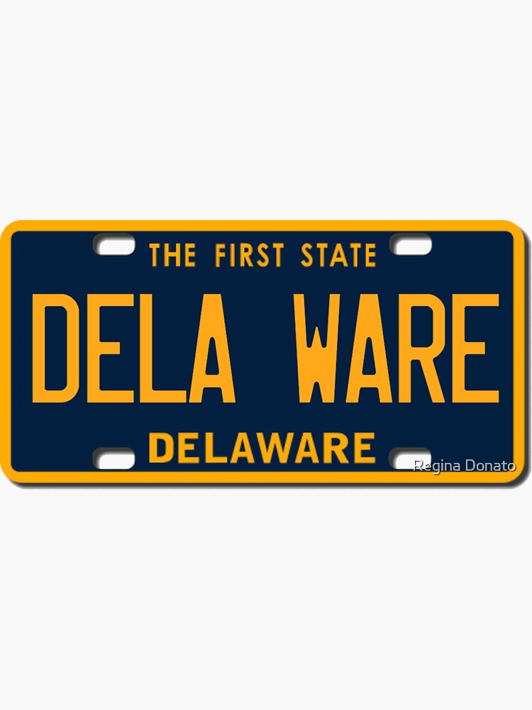 "delaware license plate" Sticker for Sale by thgsunset Redbubble