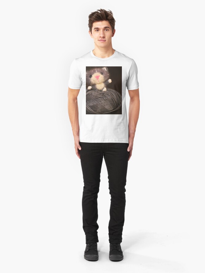Alternate view of Fuzzy Cat Slim Fit T-Shirt
