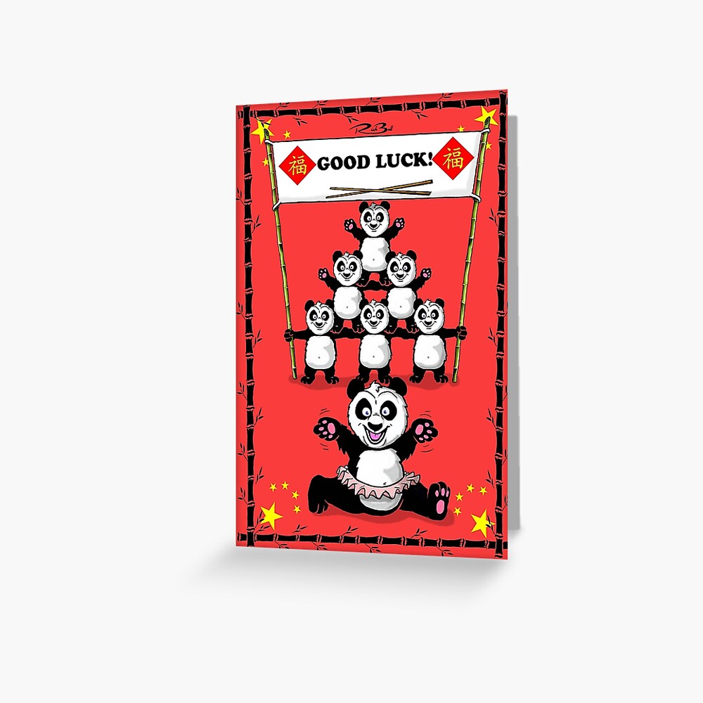 "Good luck pandas / good luck card" Greeting Card by Redbubble