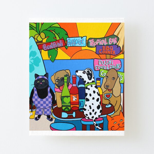 Happy hour on the beach Canvas Mounted Print
