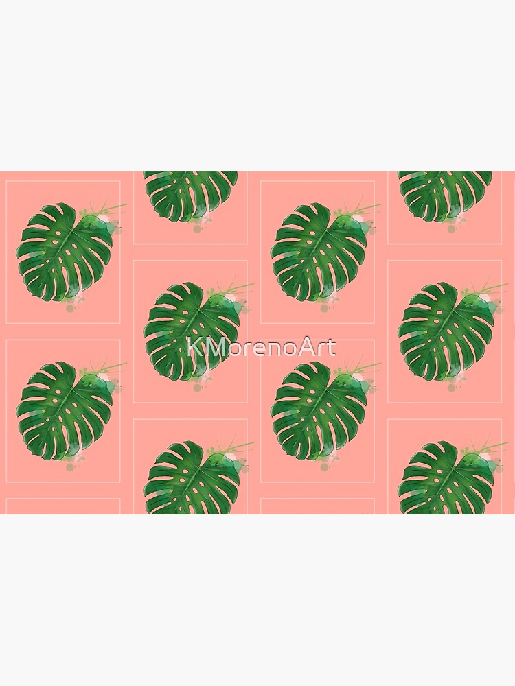 "Pink Monstera" Bath Mat for Sale by KMorenoArt Redbubble