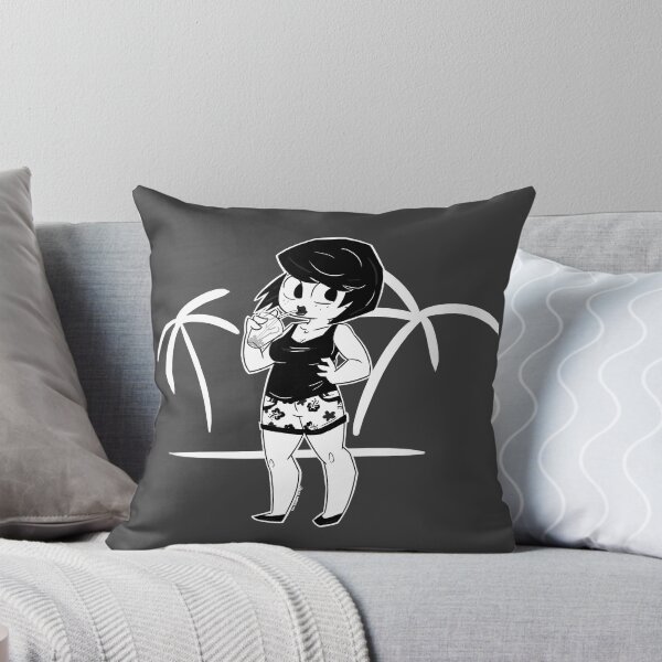 Black Summer Throw Pillow