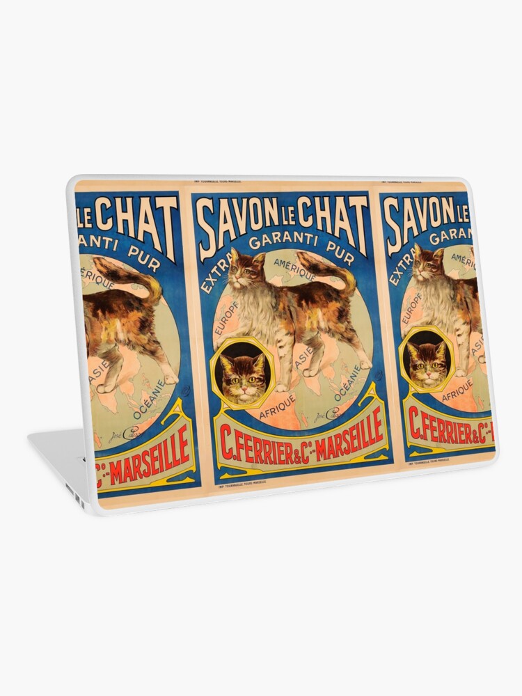 Savon Le Chat The Cat Brand French Soap Laptop Skin By Glimmersmith Redbubble