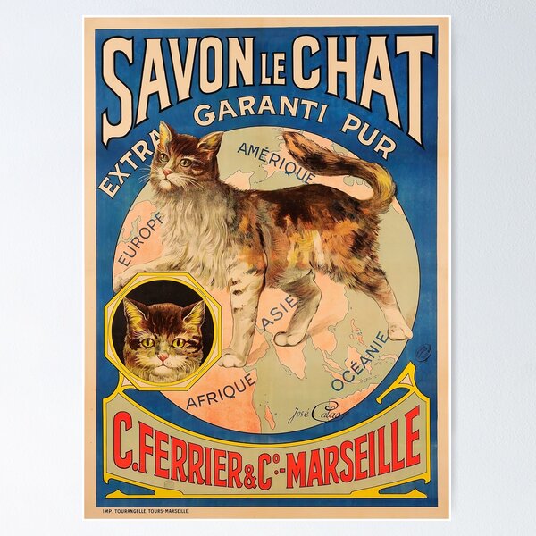 ANCIENNE AFFICHE PUBLICITAIRE CARTONNÉE MYSCA SAVON VERS 1925