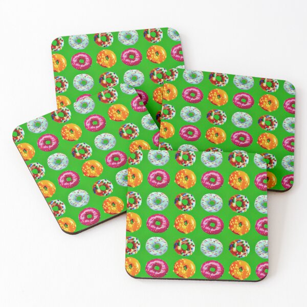 Item preview, Donuts on green designed and sold by Yamy Morrell Art and Design.