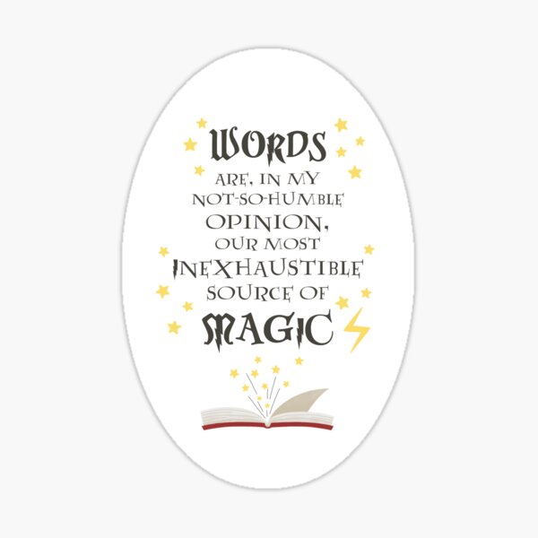 Deathly Hallows Quote (white) Sticker