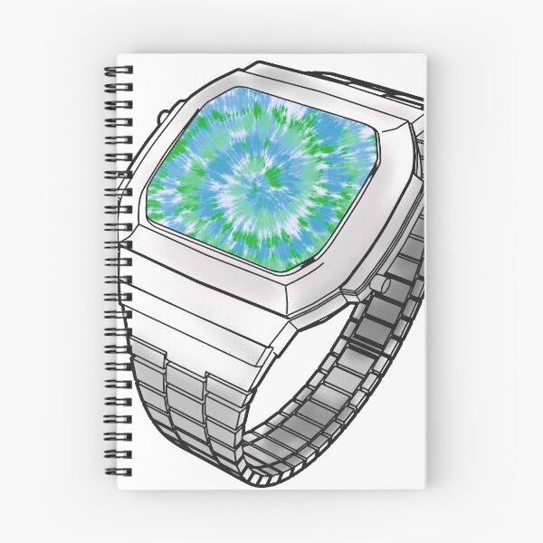 Item preview, Blue, Green and White Tie Dye Psychedelic Retro Casio Watch designed and sold by TheTarotShop.