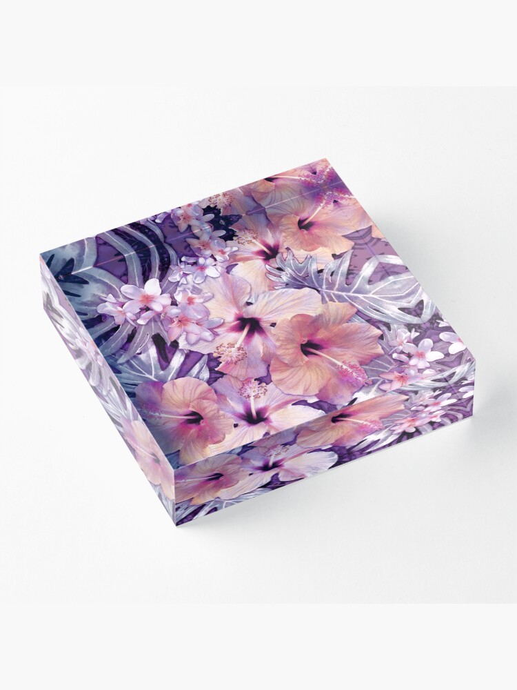 Alternate view of Violet Vintage Tropical Acrylic Block