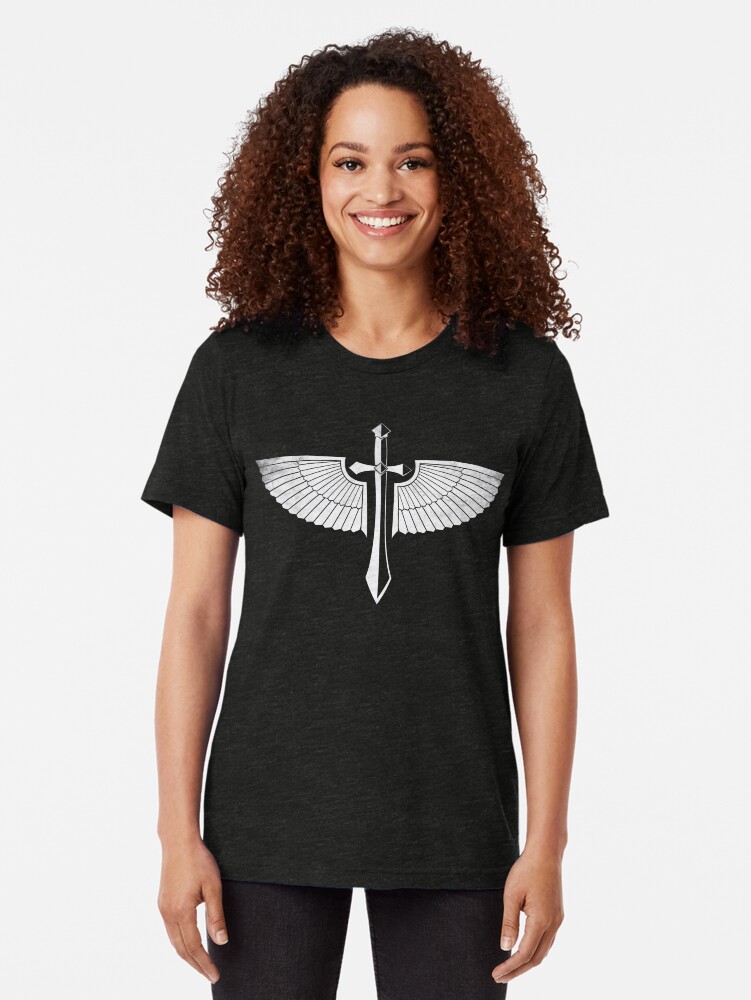 Alternate view of The winged Sword Tri-blend T-Shirt