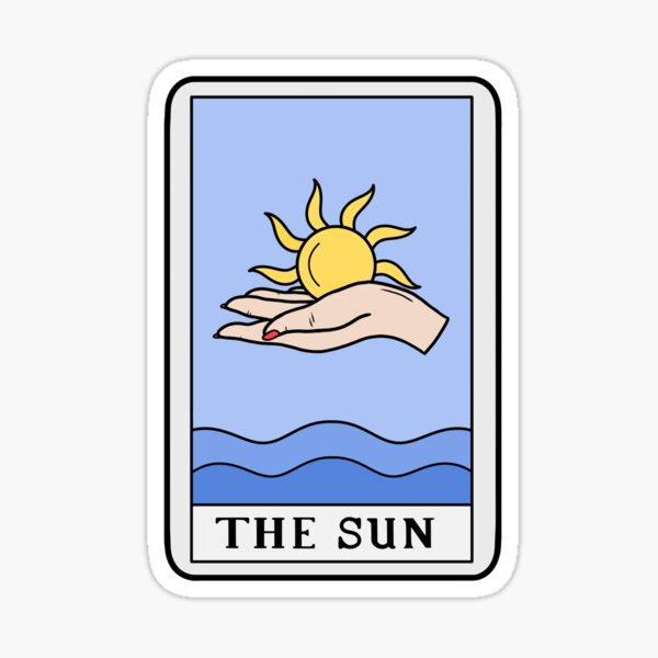 The sun tarot card Sticker