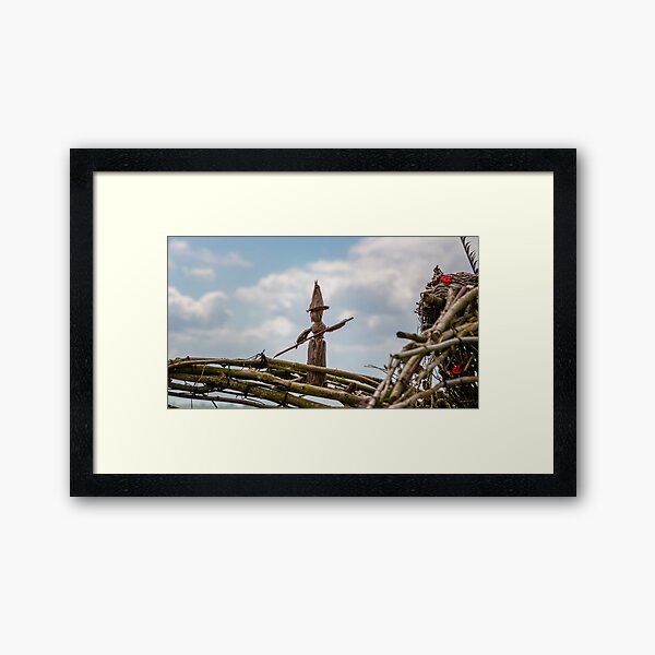 Fairy on a wicker shoulder Framed Art Print