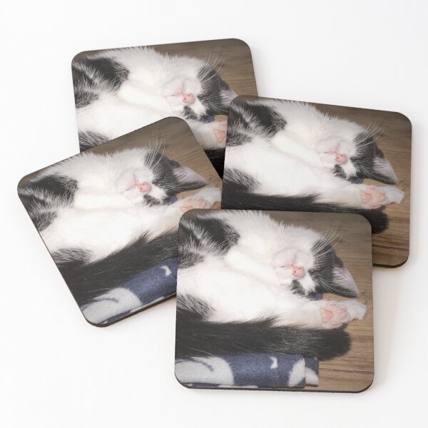 Item preview, Sleeping cute black and white cat  designed and sold by HaleyRedshaw.