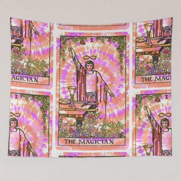 Item preview, Tie Dye Psychedelic Tarot Rider Waite Smith Magician Card designed and sold by TheTarotShop.