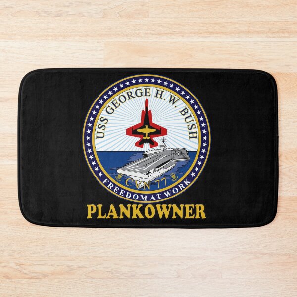 Item preview, USS George H.W. Bush Plankowner Crest for Dark Colors designed and sold by Nikki SpaceStuffPlus.