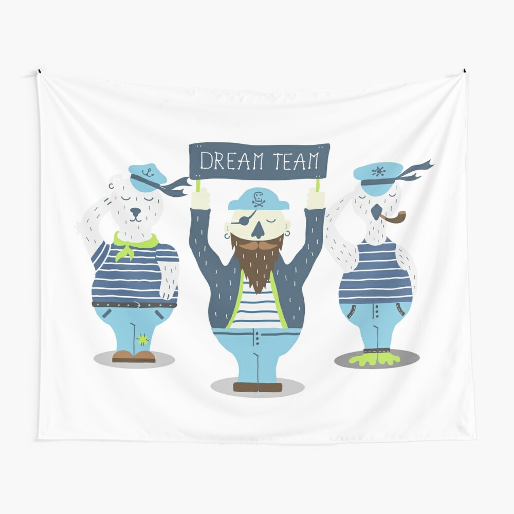 Dream Team. Illustration For Kids. Bear, Duck u0026 Captain 