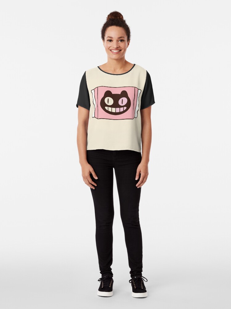 Alternate view of Cookie Cat from Steven Universe Chiffon Top