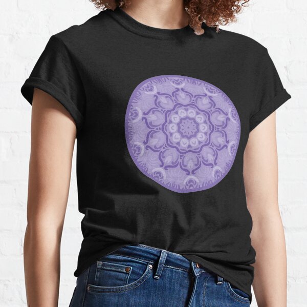 Lilac Flower Mandala Classic T-Shirt