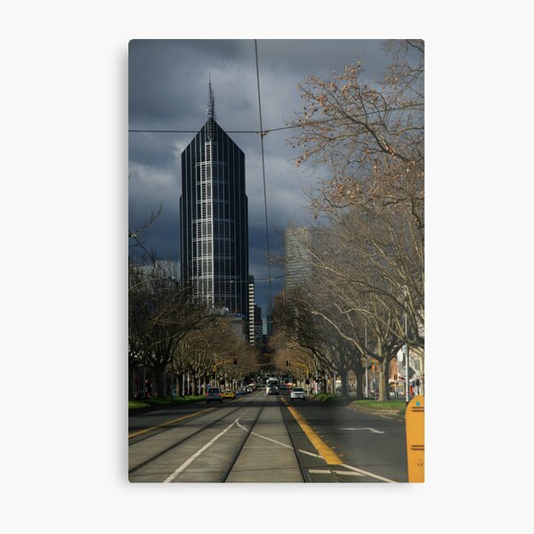 city winter. elizabeth st, melbourne Metal Print