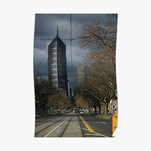 city winter. elizabeth st, melbourne Poster