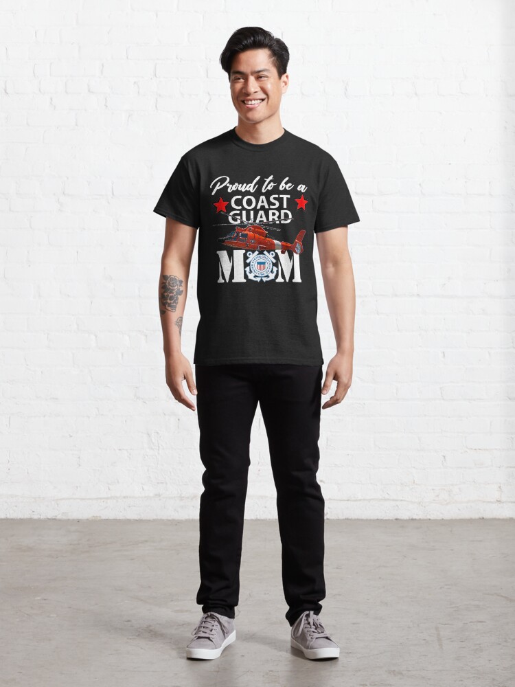 Alternate view of Proud To Be A Coast Guard Mom Design Classic T-Shirt