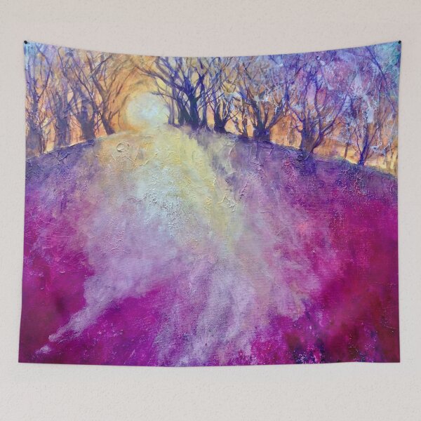 Item preview, Field View.  Semi Abstract painting.  Artist in the Cotswolds England. designed and sold by Angela Haig-Harrison.