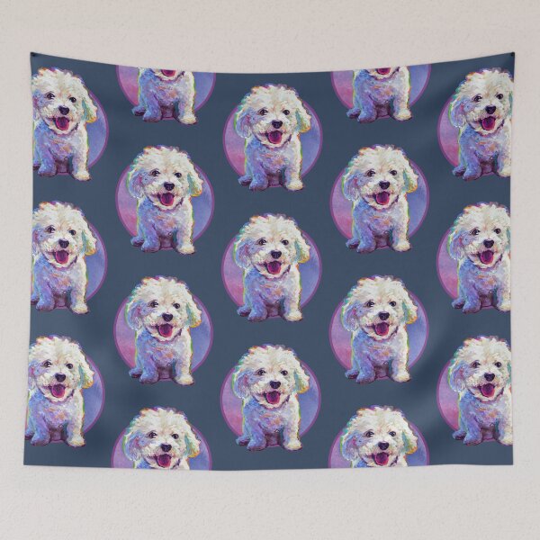Item preview, Cute Bichon Frise Vignette by Robert Phelps designed and sold by RobertPhelpsArt.