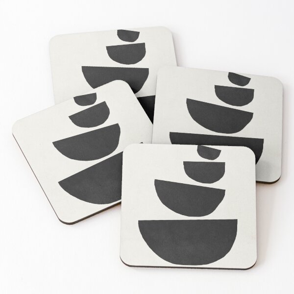 Item preview, Abstract black shapes art, Mid century modern art designed and sold by juliaemelian.