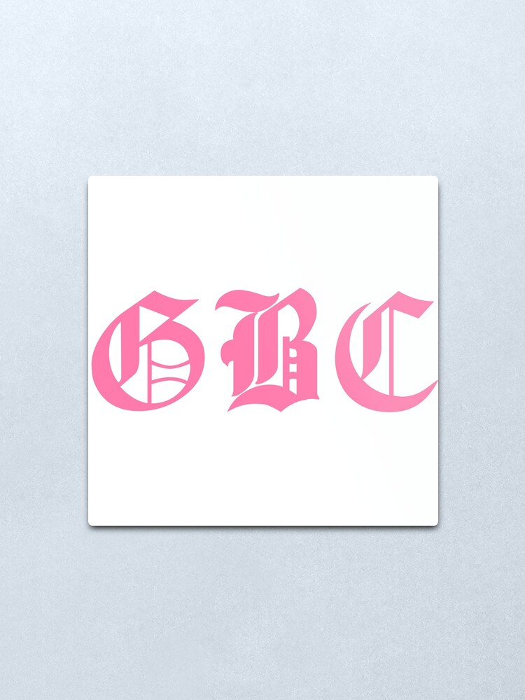 "GBC Gothboiclique Schriftzug Gothic Buchstabe Pink" Metallbild von