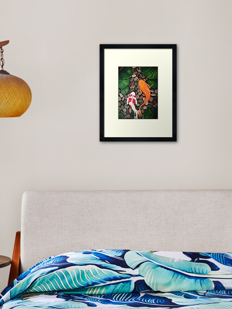 The Koi Pond Art Board Print for Sale by FantasySkyArt