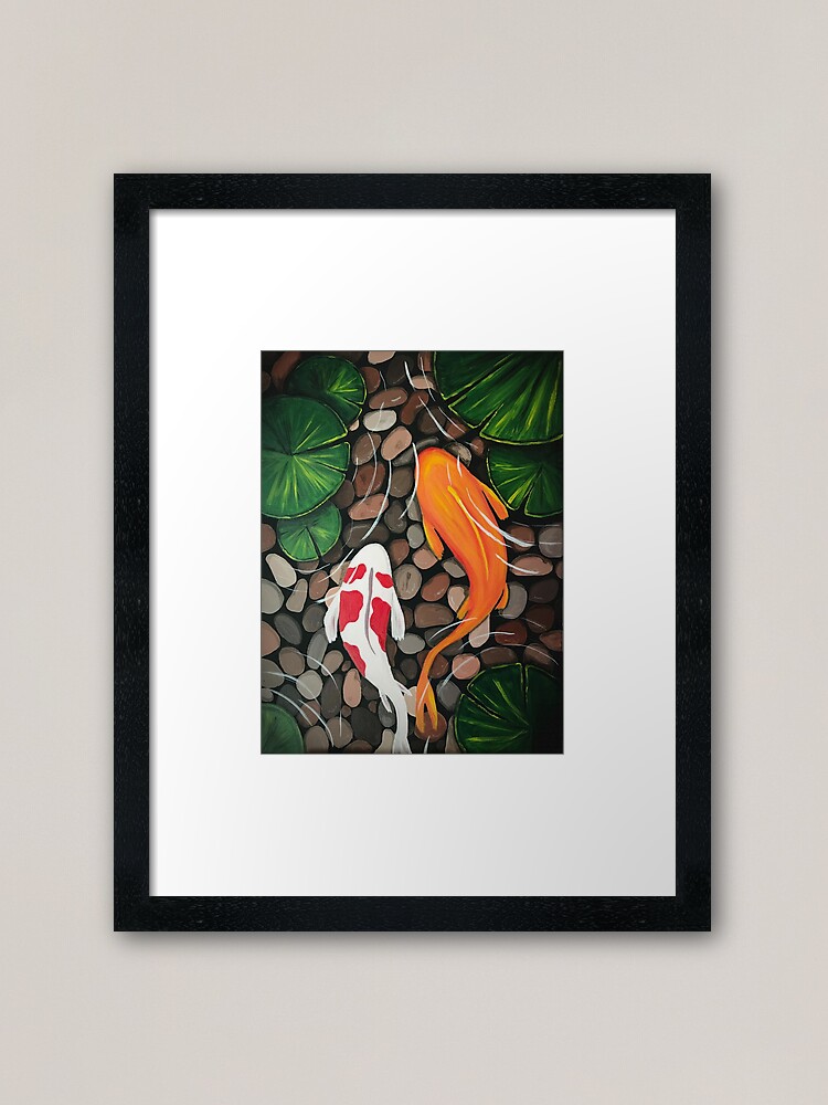The Koi Pond Framed Art Print for Sale by FantasySkyArt