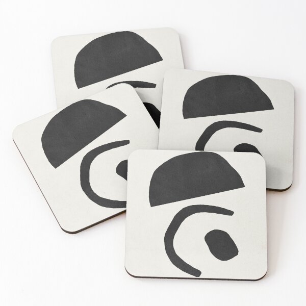 Item preview, Abstract black shapes art, Mid century modern art designed and sold by juliaemelian.