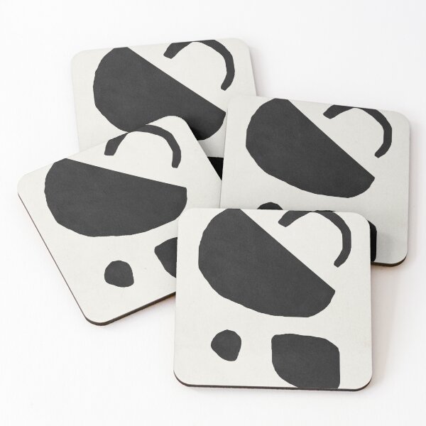 Item preview, Abstract black shapes art, Mid century modern art designed and sold by juliaemelian.