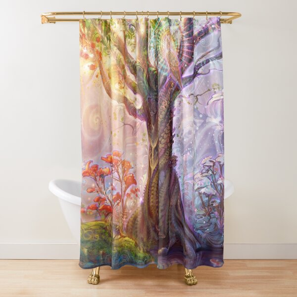 The Bright Color Visual Series Shower Curtain Trippy Wild Side