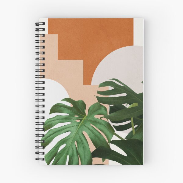 Item preview, Abstract shapes art, Tropical monstera leaves, Mid century modern art designed and sold by juliaemelian.