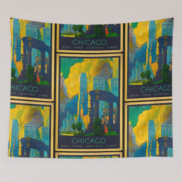 Item preview, chicago Travel Poster Art print designed and sold by printzshop.