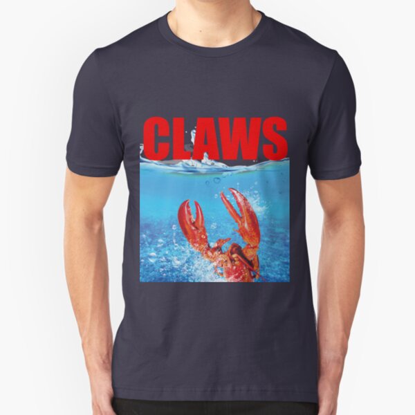 Funny Claws Red Lobster Jaws Parody Slim Fit T-Shirt