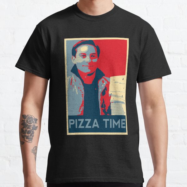 Cartel de tiempo de pizza Camiseta clásica
