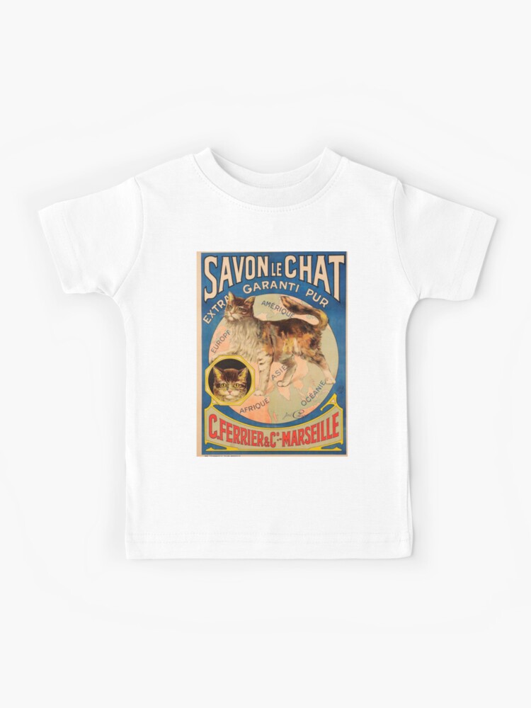 Savon Le Chat The Cat Brand French Soap Kids T Shirt By Glimmersmith Redbubble